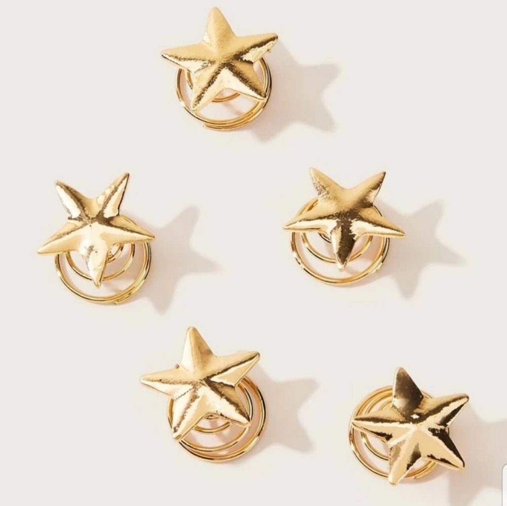 ☆Emily☆ Gold Star hair Clips - Picture 4 of 4